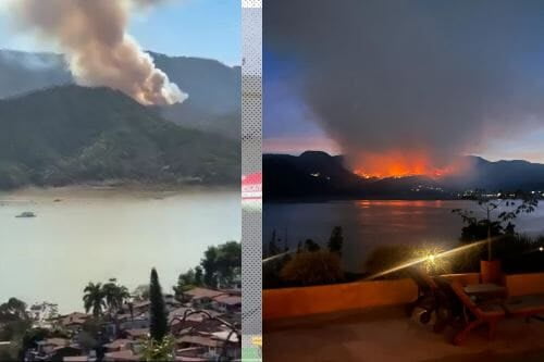 Video: Inicia incendio forestal en Valle de Bravo, siguen los de Jilotzingo y Naucalpan, entre otros